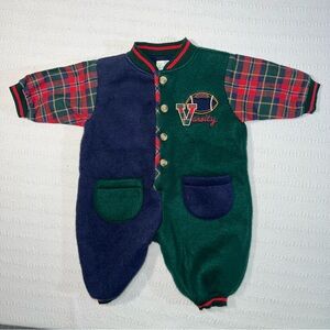 Vintage 90s Varsity One Piece Baby Infant Size 3-6 Months Retro Boys